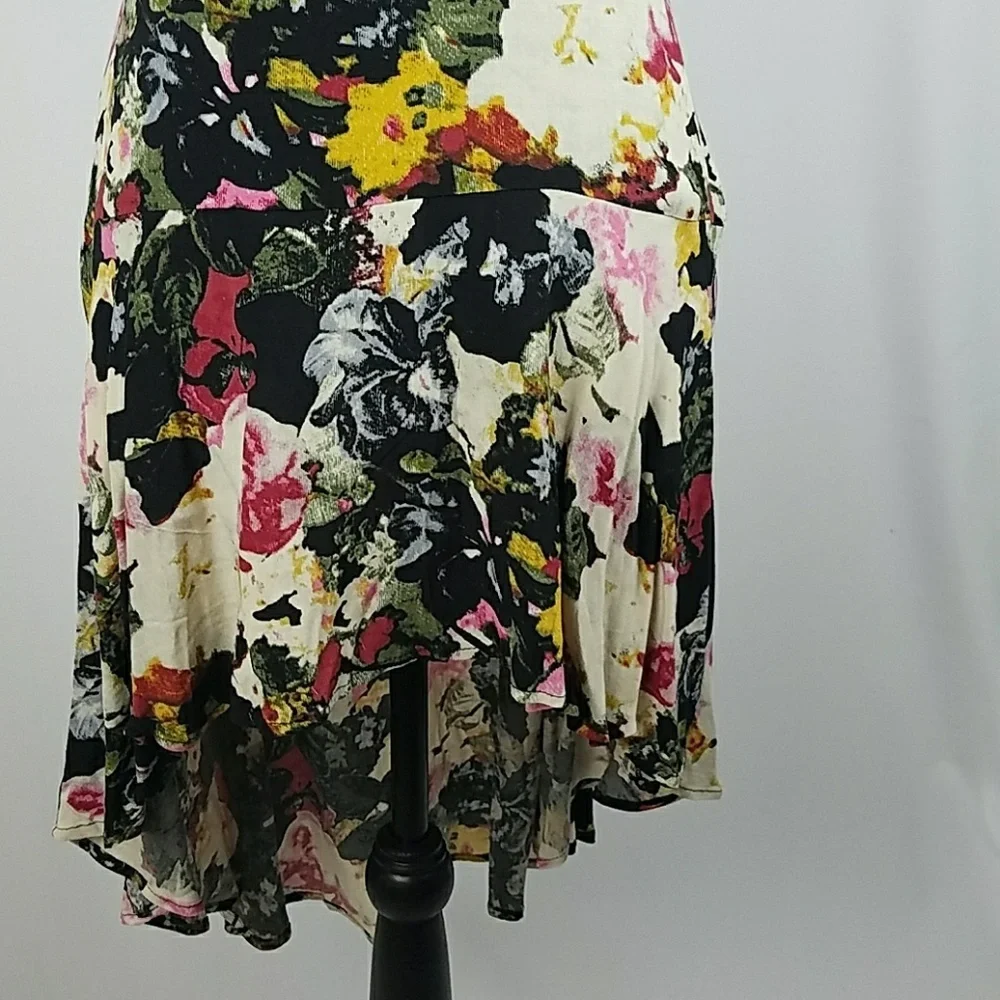 Kimchi Blue Urban Outfitter women 0 skirt‎ floral hi-low Asymmetrical